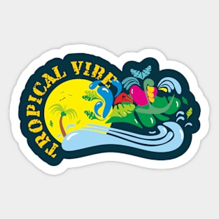 Tropical Vibes in Summer Sticker